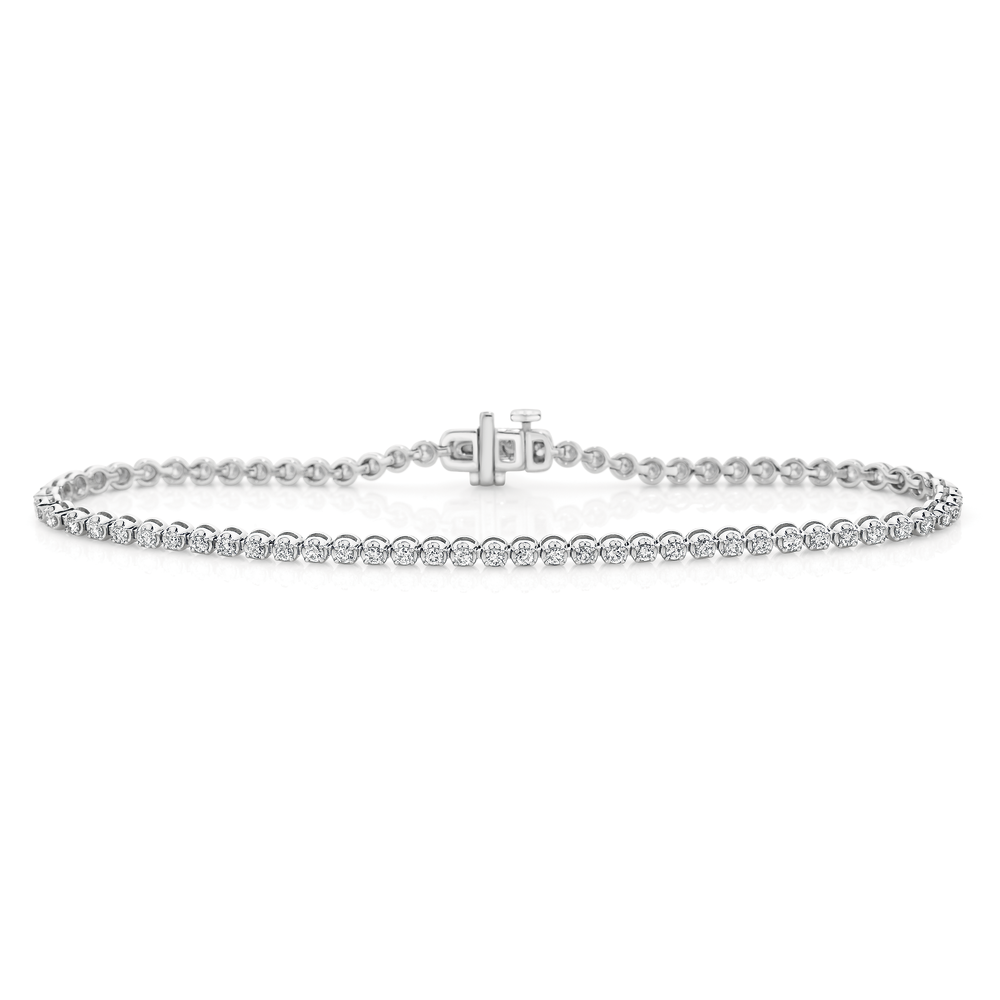 White Gold Diamond Mini Bezel Tennis Bracelet for Women | Jennifer Meyer